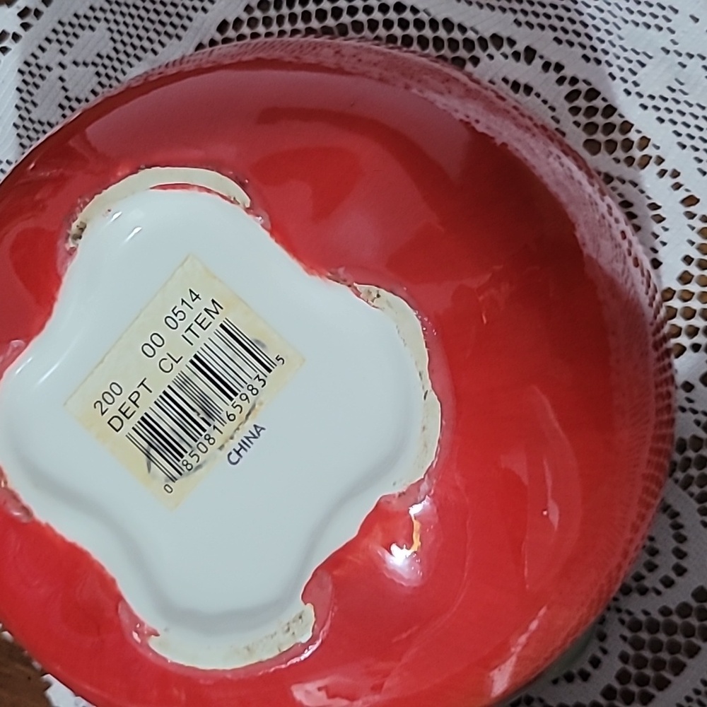 HOME Vintage Red Apple Ceramic Cookie Jar - Picture 8 of 10